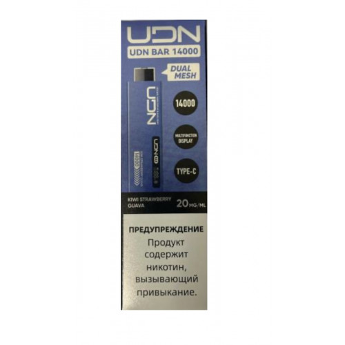 Электронная сигарета UDN BAR 14000 Киви Клубника Гуава